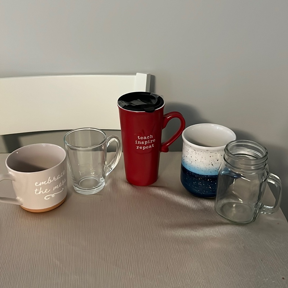 Array of different mugs